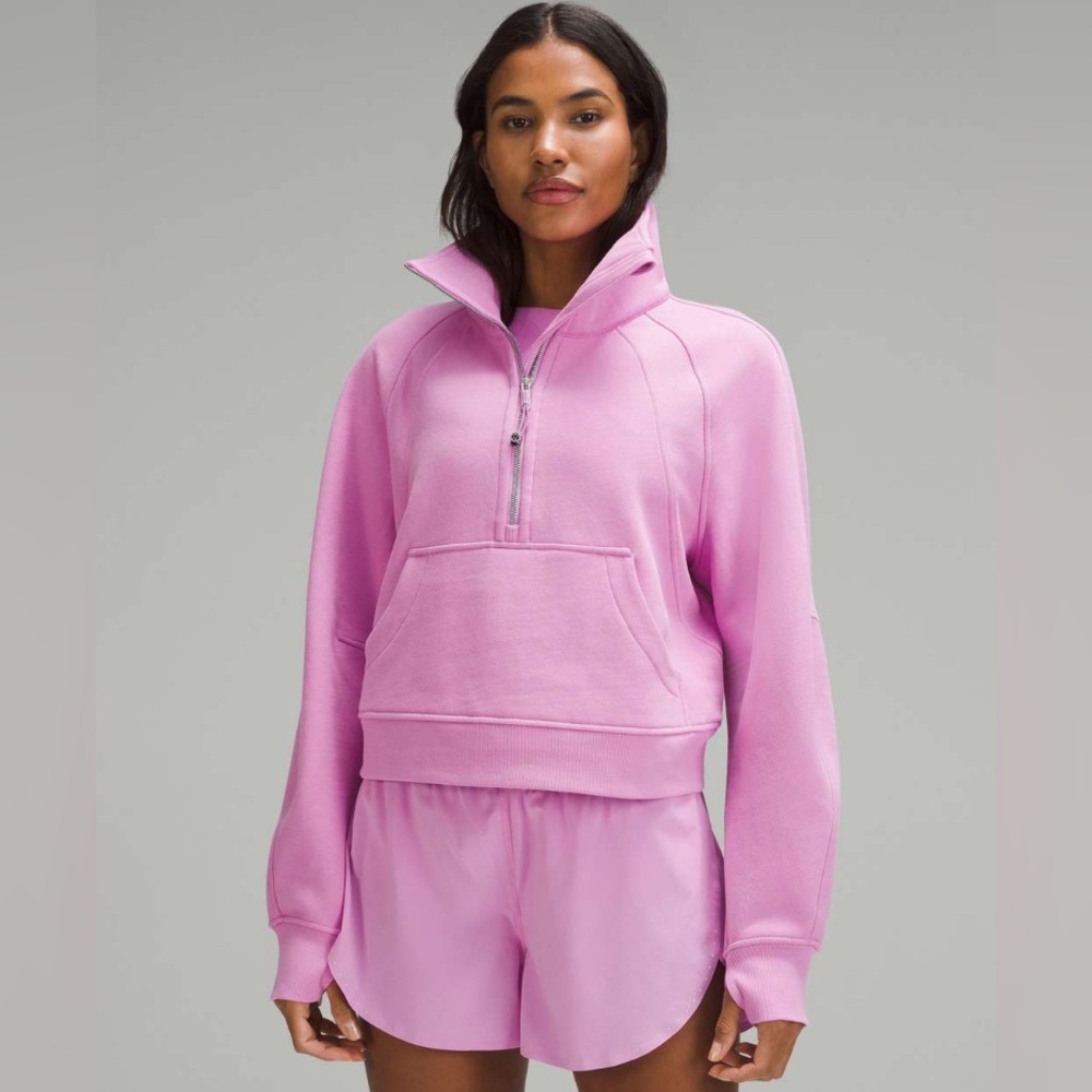 Lululemon Scuba Oversized Funnel Neck Half-Zip Dahlia Mauve NWT M/L
